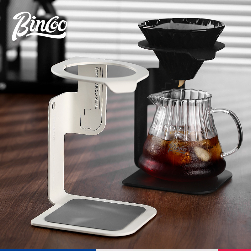 Bincoo コーヒースタンド レトロインダストリアルスタイル V60 フィルターカップホルダー ハンドブリューコーヒーフィルターホルダー コーヒー器具セット