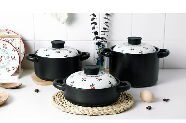 Casserole stew ceramic household high - temperature gas soup soup rice soup pot stew gas buner for small Casserole