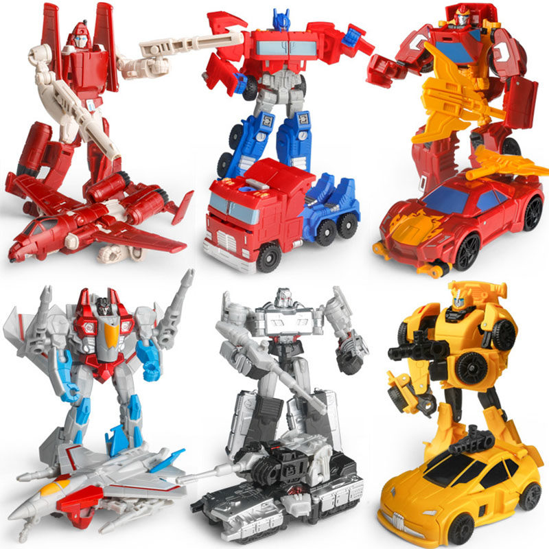 Transforming toy robot child transforming car boy baby puzzle King Kong model mini bumblebee plane
