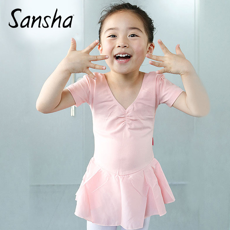 Sansha Children's Girls China Dance Appraisal Exam Practice Dancer Dance Suit Ballet Dresses Dress Dress Girl summer