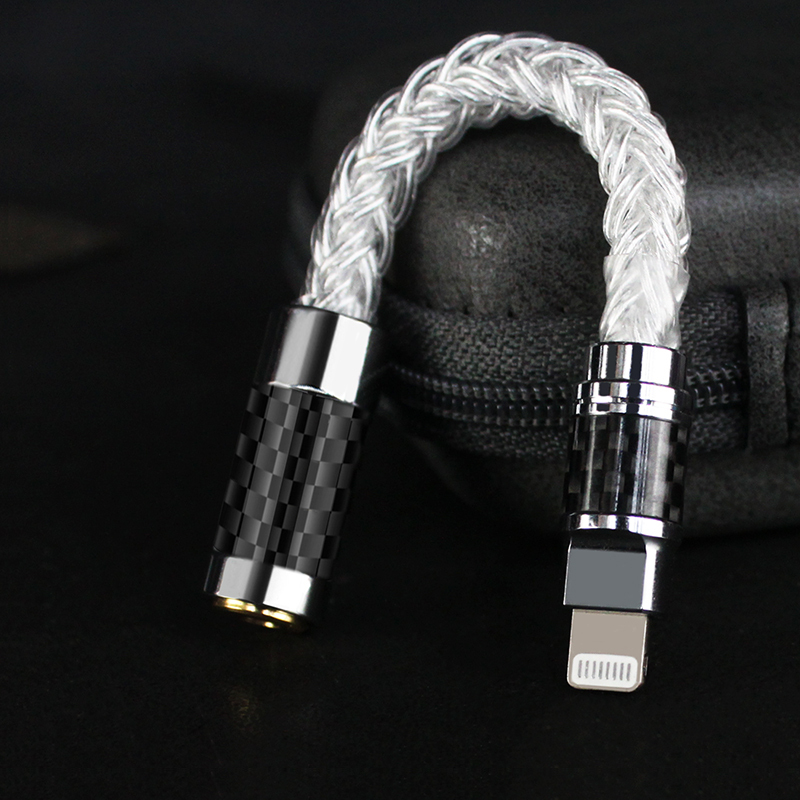 Lightning Headphone Wired Adapter Suitable for Apple iPhone 11 /13/14 Conversion Data Cable Flat Head to Round Head Jack to 3.5mm Headphone Phone Jack Audio Cable Decoding Audiophile