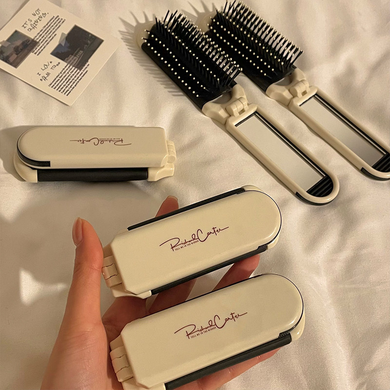 新款爆品随身便携梳子气囊气垫梳，女士专用梳子镜子一体折叠小梳子，美发神器！