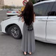 New modal draping long skirt to ankle skirt casual high waist slimming knee length female skirt summer