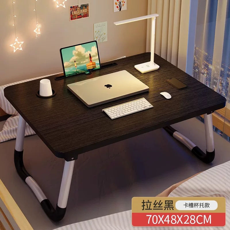 Small bed table foldable dormitory computer desk home bedroom bay window desk student dormitory lazy study desk
