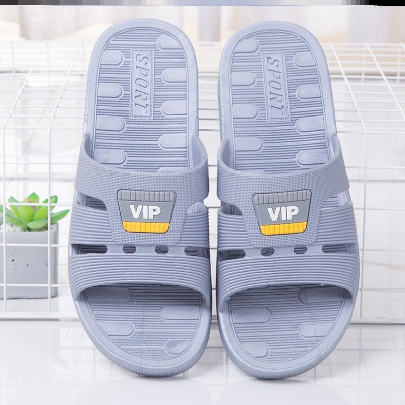Summer no foot odor slippers Home use indoor non-slip bath bathroom deodorant cool drag men's dad slippers summer