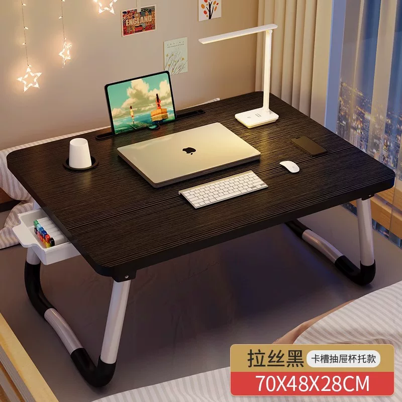 Small bed table foldable dormitory computer desk home bedroom bay window desk student dormitory lazy study desk