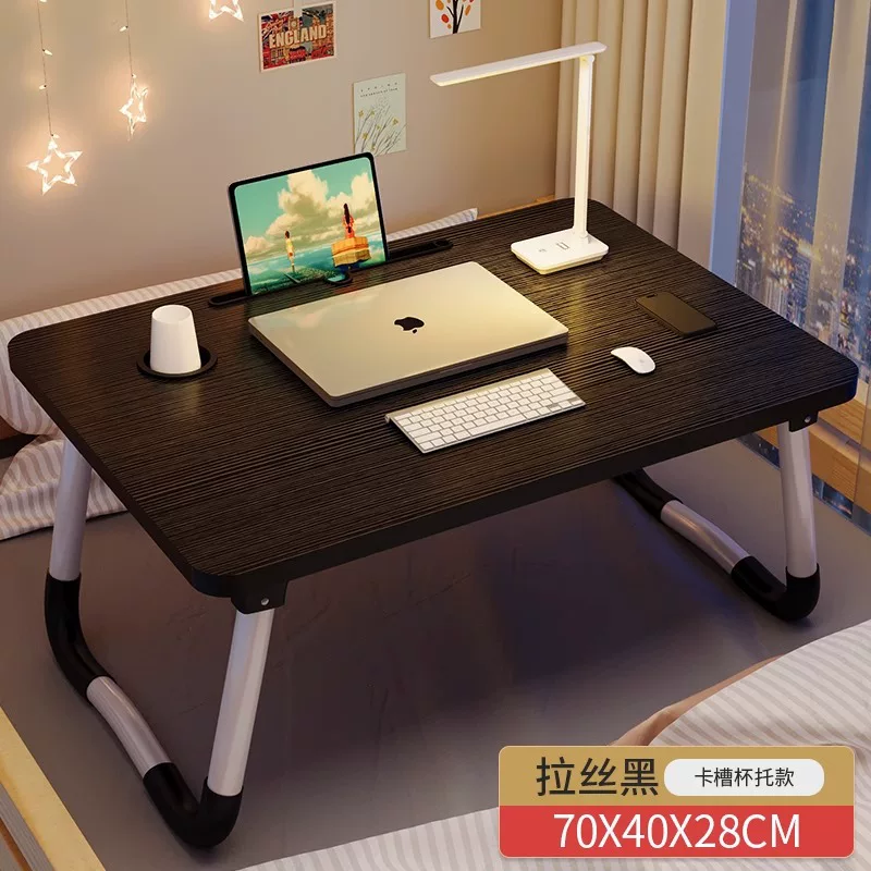 Small bed table foldable dormitory computer desk home bedroom bay window desk student dormitory lazy study desk
