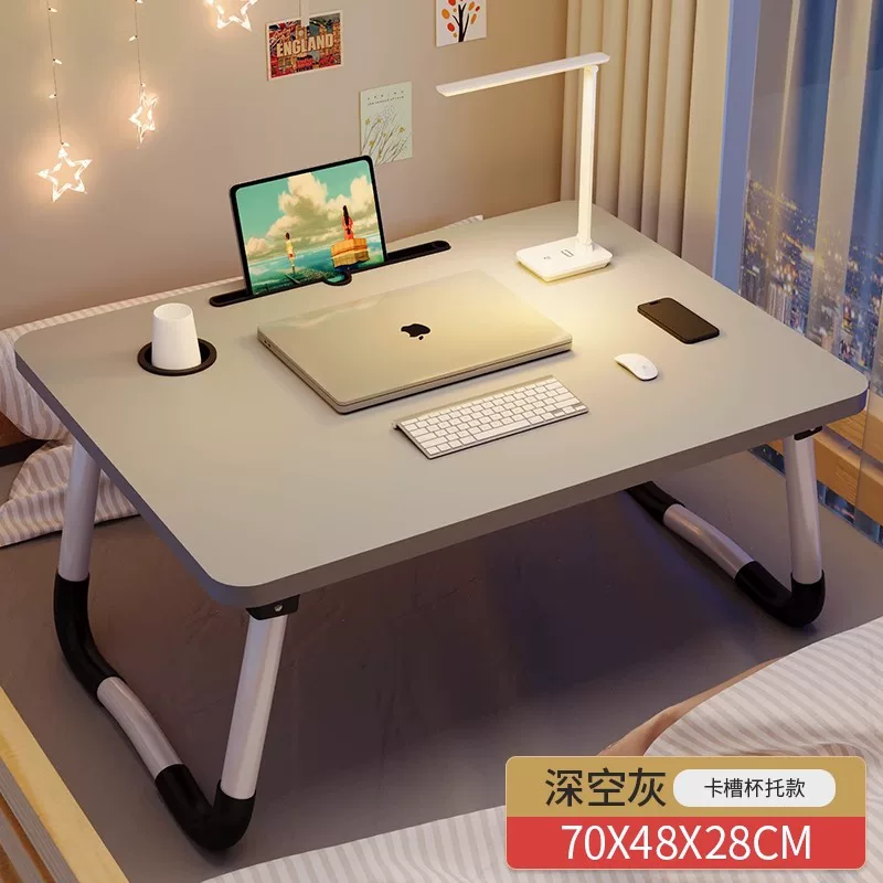 Small bed table foldable dormitory computer desk home bedroom bay window desk student dormitory lazy study desk