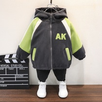 Boy coat spring and autumn money 2022 new children foreign air spring dress baseball clothes CUHK boy boy trendy jacket tide