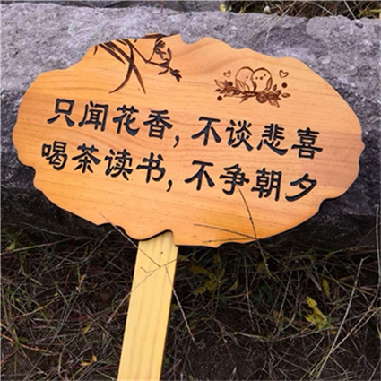 Cards Kindergarten Vegetable Garden Notice Wooden solid wood Horticultural Plant Label Wooden Inserts Outdoor indication mark