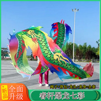 Fitness Square Danse de danse avec dragon coloré avec un ensemble complet de dragons dâge moyen et dâge mûr