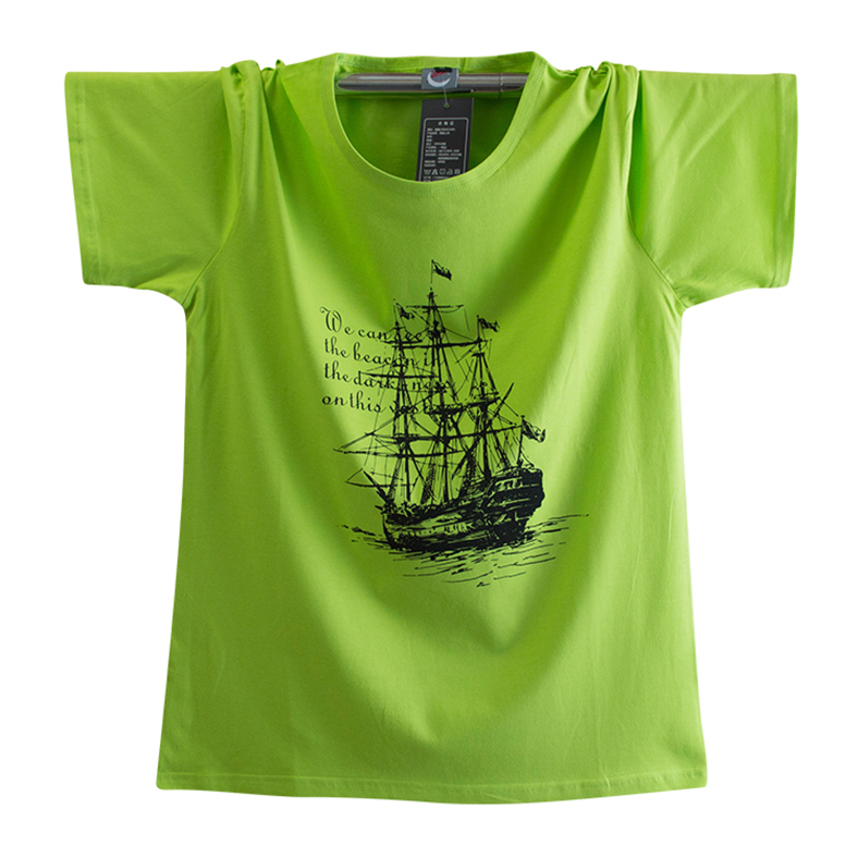 New Men's Short-Sleeve T-Shirt, Trendy Brand, Loose Fit for Teenagers, Plus Size, Cotton T-Shirt, Extra Large Half-Sleeve