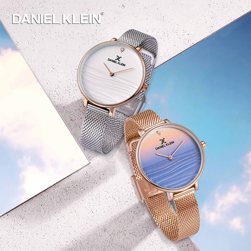 降￥100 Daniel Klein DK11982 蔚蓝海域简约时尚女表 石英表 双重优惠折后￥199包邮 2色可选 赠贝母手链