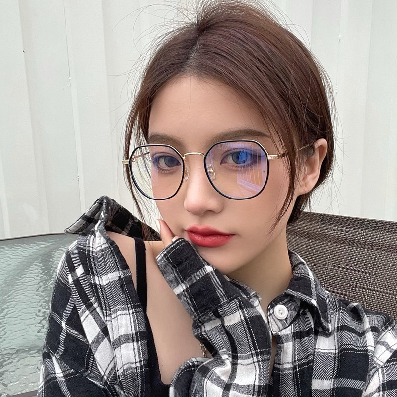 Ultra-light faces myopia glasses female Han edition red glasses frame male can be equipped with degree-dimensional eyes