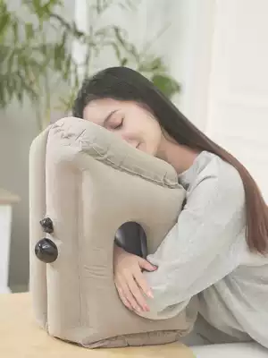 Travel sleeping artifact inflatable pillow office student nap pillow sleeping pillow lunch break high-speed rail convenient
