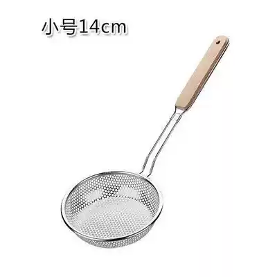 Thickened stainless steel skimmer Household noodles and dumplings colander filter Large kitchen fried drain screen
