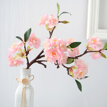 Simulation of cherry blossom short branch home accessories living room table coffee table decoration flower fake flower wedding Nordic flower arrangement floral art
