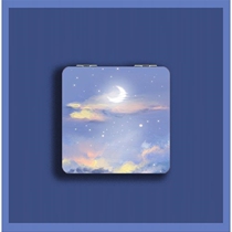 ins wind portable carry-on folding mirror magnify makeup mirror make-up mirror dorm room comb head mini bifacial mirror