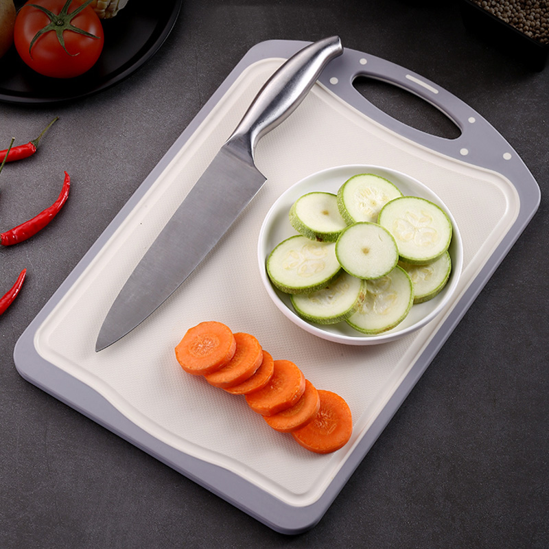 German process 304 stainless steel chopping board household antibacterial double - sided anti - mold cutting fruit deck plastic board