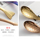 304 stainless steel spoon household creative spoon stainless steel soup spoon short handle cute fish-shaped spoon drinking soup spoon