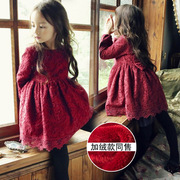 Mùa xuân năm 2020 mới cô gái nhung váy trẻ em đầm ren công chúa đỏ váy con nhỏ của váy.