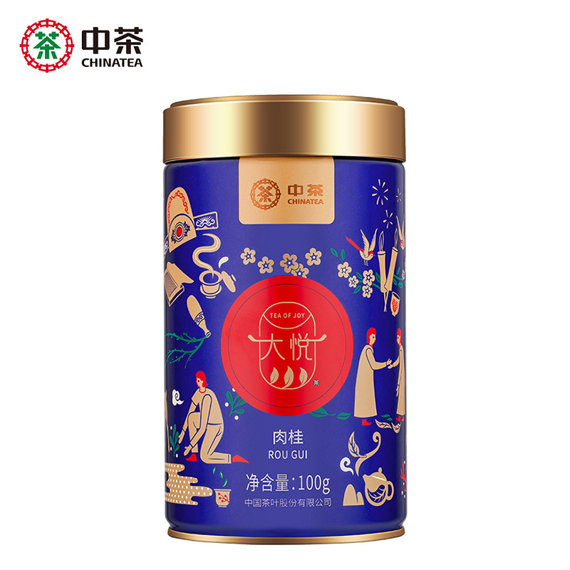 Middle Tea Great Pleasure Series Oolong Tea Cinnamon Oolong Tea Rock Tea Loose Tea Canned 100g Grain Tea