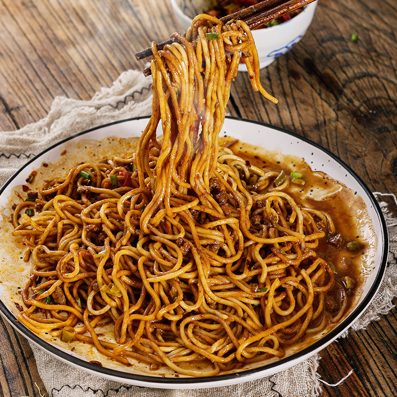 Front cook Hubei Wuhan Massage hot dry noodle with 1 person sesame dry alkali noodle mixed surface pack