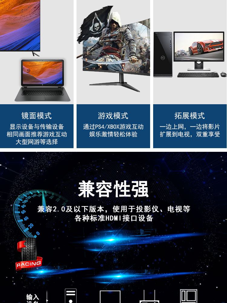 tivi sony 49x7500h Kích thước tối đa 2.0 Dòng HD Cáp HDMI 4K Dòng máy tính 3D Màn hình TV tín hiệu hộp set-top cáp ps4 5 10 máy chủ 20 mét máy chủ cáp dữ liệu video mở rộng - TV tivi 8k