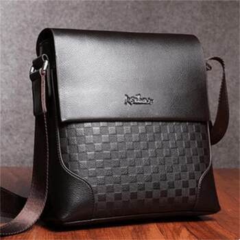 Genuine leather men's shoulder bag, cross-body official back bag