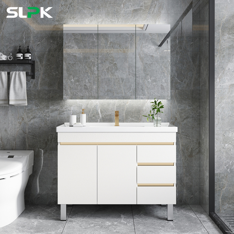 Nordic bathroom cabinet combination Modern simple floor-to-ceiling washbasin cabinet washbasin cabinet washbasin powder room sink