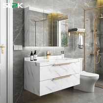 Nordic smart bathroom cabinet combination sink sink washbasin cabinet modern simple toilet wash table bathroom cabinet