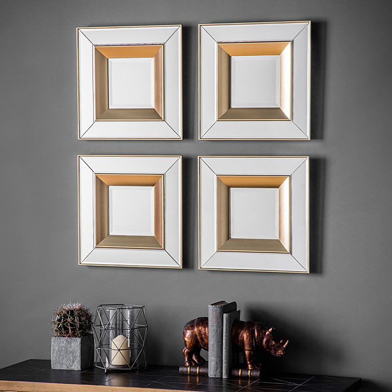 Brief Eu Style Sofa Background Wall Decoration Mirror European And European Style Genguan Dining Hall Vertical Hanging Mirror Composition Mirror Wall Art Mirror