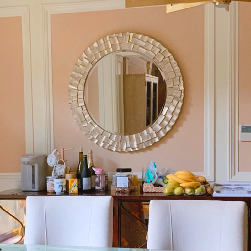 European background wall decoration mirror wall wall hanging porch sunglasses creative art dining room mirror luxury makeup mirror