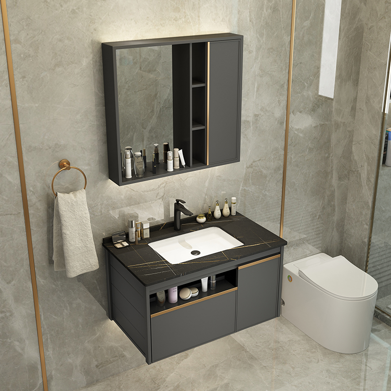 Bathroom set slate bathroom cabinet combination modern minimalist wash basin one basin powder room wash basin wash basin