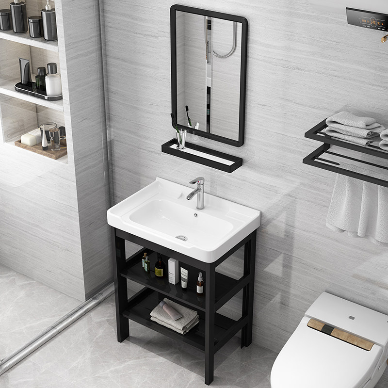 Small apartment floor-to-ceiling washbasin cabinet combination simple washbasin one washbasin powder room washtop
