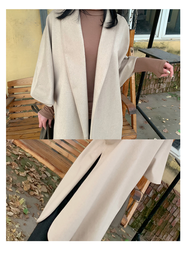 Mùa xuân 2019 ấm áp áo len dài tay áo cashmere thời trang Hàn Quốc áo khoác nữ Dy2 - Áo Hàn Quốc áo khoác dạ nữ dáng suông ngắn