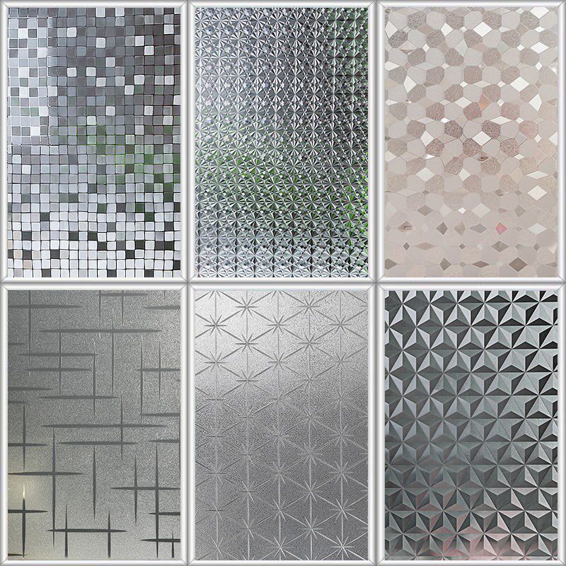 Static decoration 3d stereoscopic glass sticker light transmission translucent window sticker Kitchen Ramen Balcony Window Flower Patch