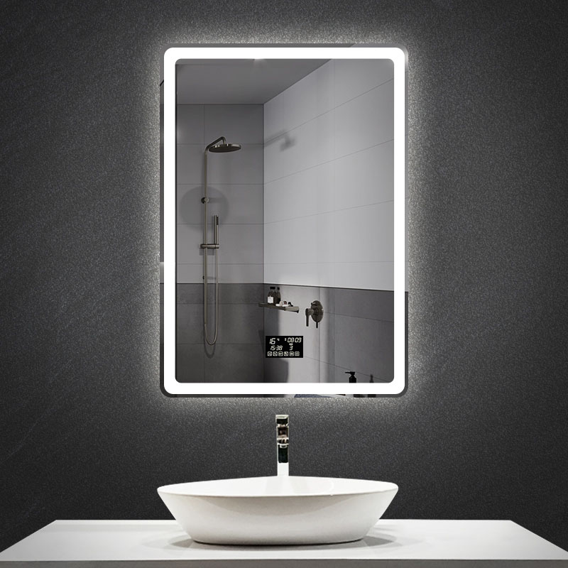 Smart square mirror delisting LED lamp toilet toilet wall wall moulding mirror with anti-fog makeup mirror