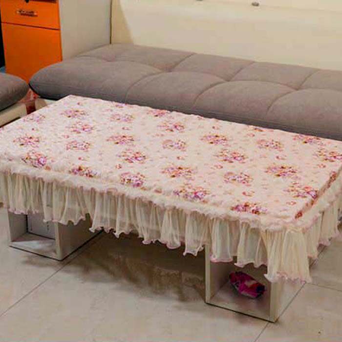 Lingnuo lace fabric dining chair tablecloth coffee table cover cover towel dustproof cloth shoe stool cover four seasons universal custom