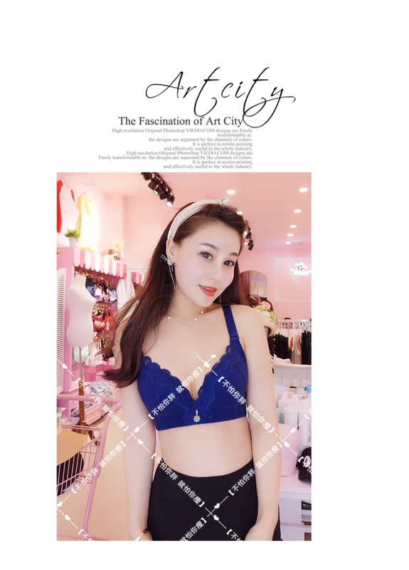 Không có vòng thép gợi cảm lady size lớn chất béo MM đồ lót mỏng phần điều chỉnh ren liền mạch tập hợp áo ngực để chống chảy xệ