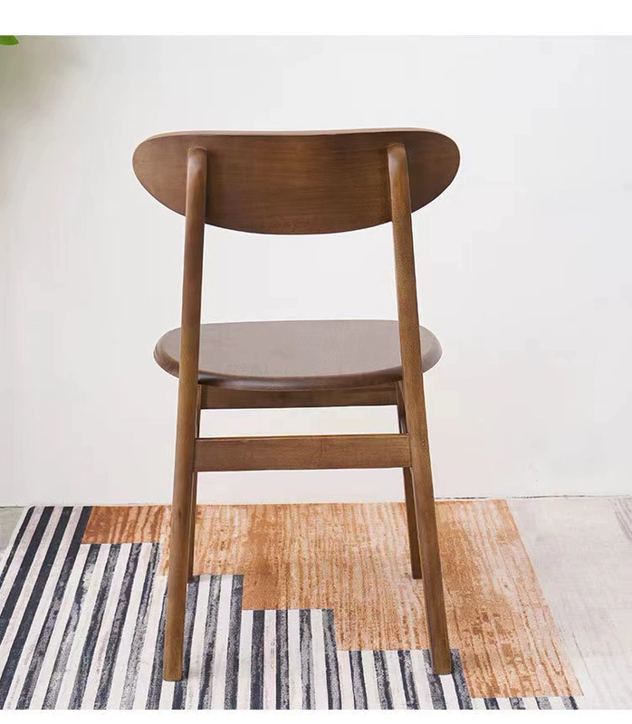 Ghế ăn gỗ nguyên khối kiểu Bắc Âu dành cho người lớn tại cửa hàng trà sữa tại gia đình Bàn ghế hội trường Ghế sau bàn ghế bướm đơn giản hiện
         đại