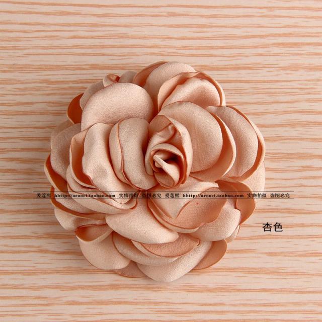 Hàn Quốc cao cấp vải lụa cao cấp hoa trà lớn dụng cụ trang phục phụ kiện trâm cài trâm cài kim hoa ghim cài áo PNJ