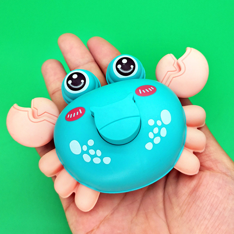 Press Crab Clockwork Cartoon Toy Infant Boy Girl Child's Puzzle School Crawl Netred 01-2-3 years old
