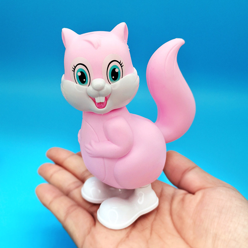 Clockwork on string simulation cartoon bungee jumping small squirrel toy animal eco-friendly baby children's puzzle Learn to climb 1-3 years old