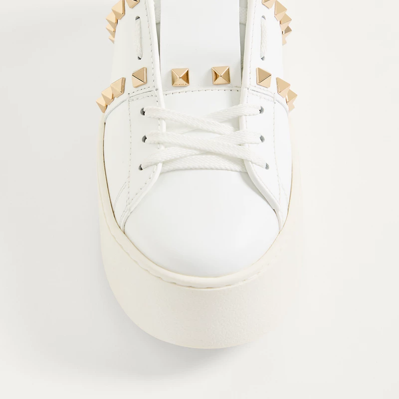 [24-й выпуск без процентов] Valentino Ms. Rockstud без названия маленькие белые туфли