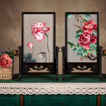 Hunan Chuanli New Chinese Style Silk Handmade Hunan Embroidery Double-sided Embroidery Table Screen Craft Business Conference Gifts