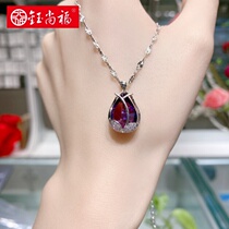 Yushang Fu Japanese and Korean temperament white chalcedony purple crystal pendant female fashion wild s925 sterling silver necklace