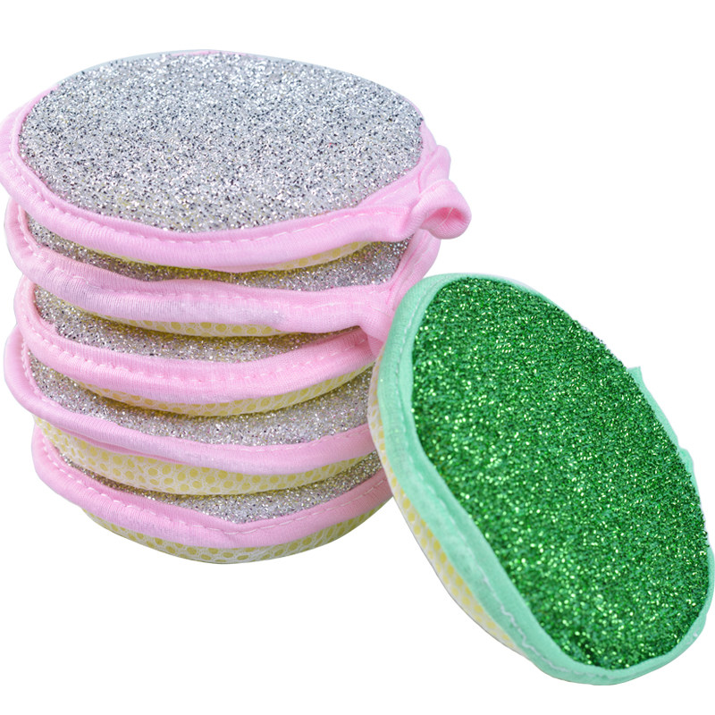 Yuyu Yuanbao Towel Kitchen Double-Sided Dishwashing Cloth Sponge Wipe Hanging Type Stain Removal Not Easy to Absorb Oil Scouring Pad Wholesale