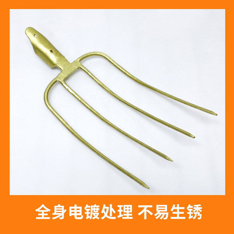 Fork agricultural steel fork grass fork manure fork all-steel one four-strand fork garbage three-tooth iron fork straw fork overturned fork