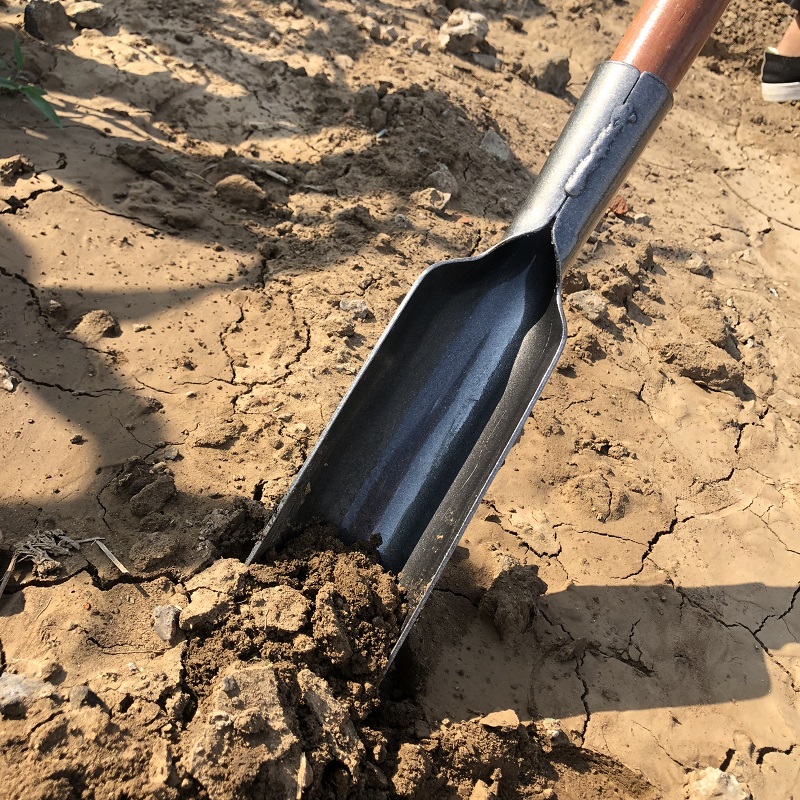 Luoyang Shovel Shovel Head Pick Up Dirt Tools Outdoor Hole Digging Earth Dug Pit Iron Shovel Archaeological Detection Tool Probe Piling Round Shovel